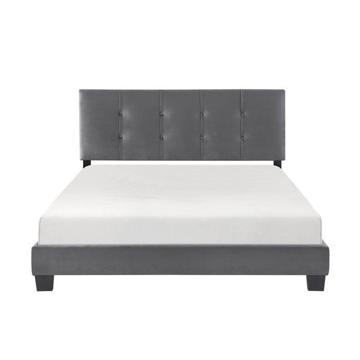 Newberry Queen Platform Bed in Gray - 1350DG-1