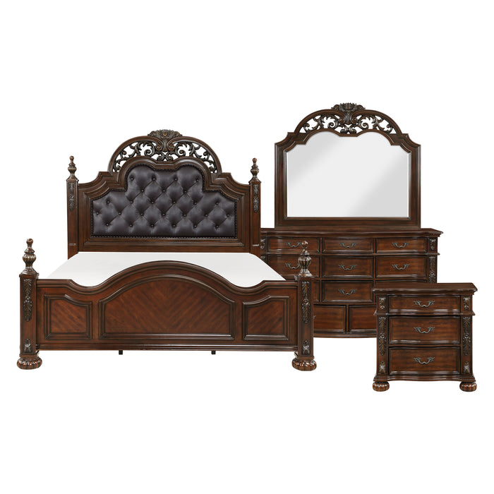 Adelina 4pc Set (QB+NS+DR+MR) in Cherry - 1468-1*4