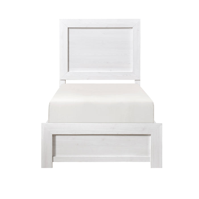 Corbin Twin Bed in a Box in White - 1534WHT-1