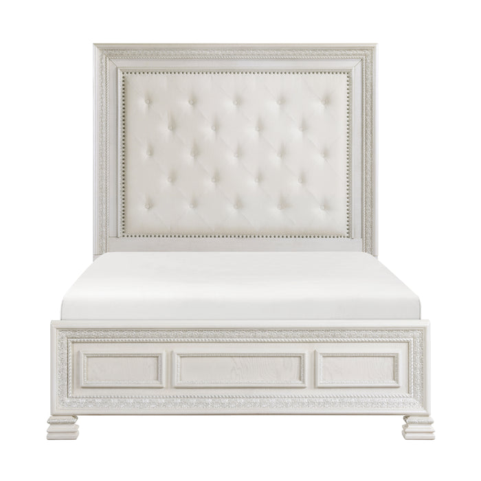 Theodora Queen Bed in White - 1596-1
