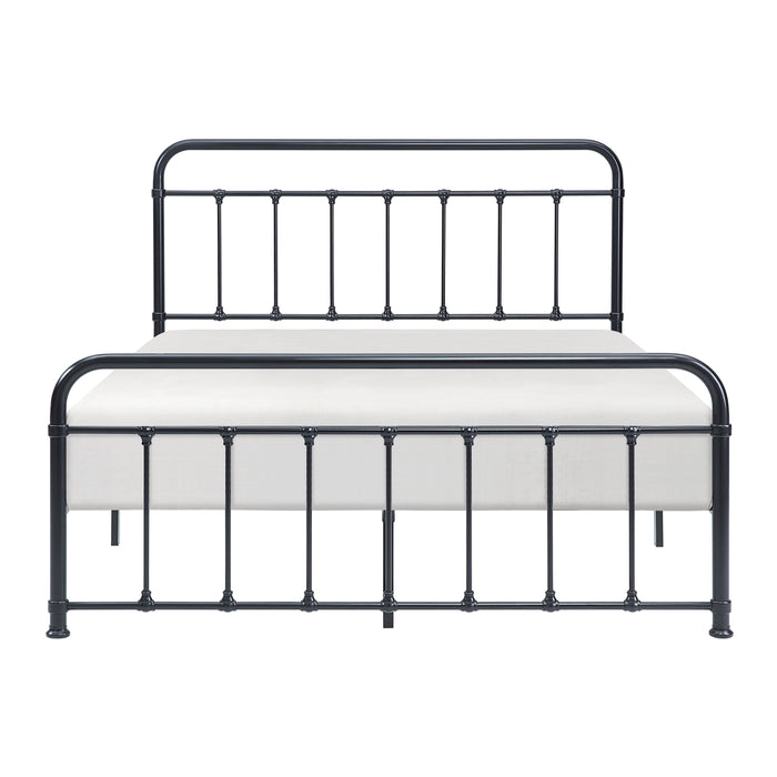Fawn Queen Platform Bed in Black - 1628-1