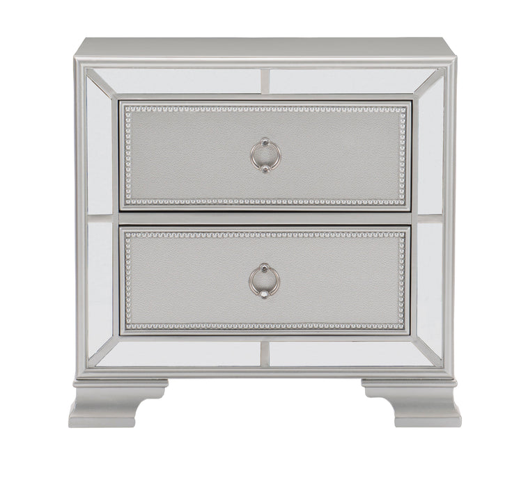 Avondale Nightstand in Gray/Transparent/Gold/Silver/Champagne - 1646-4