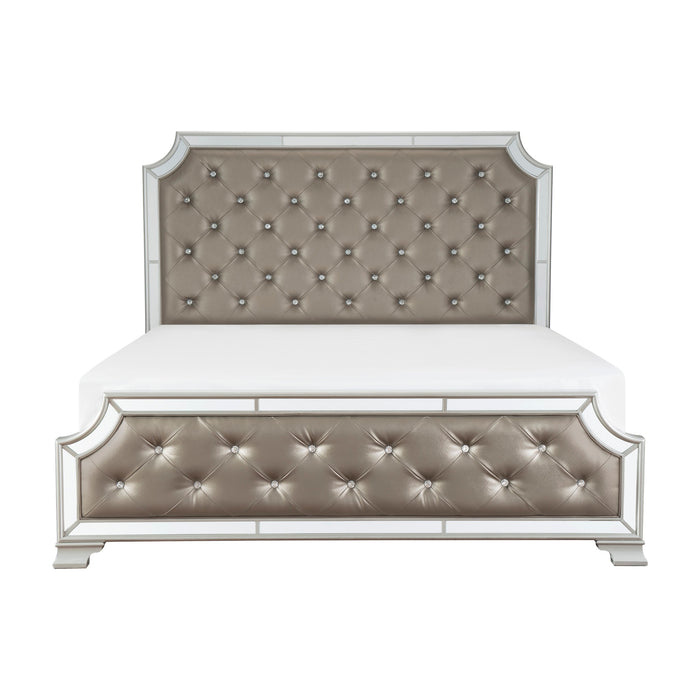 Avondale Eastern King Bed in Gold/Silver/Champagne/Gray/Transparent - 1646K-1EK