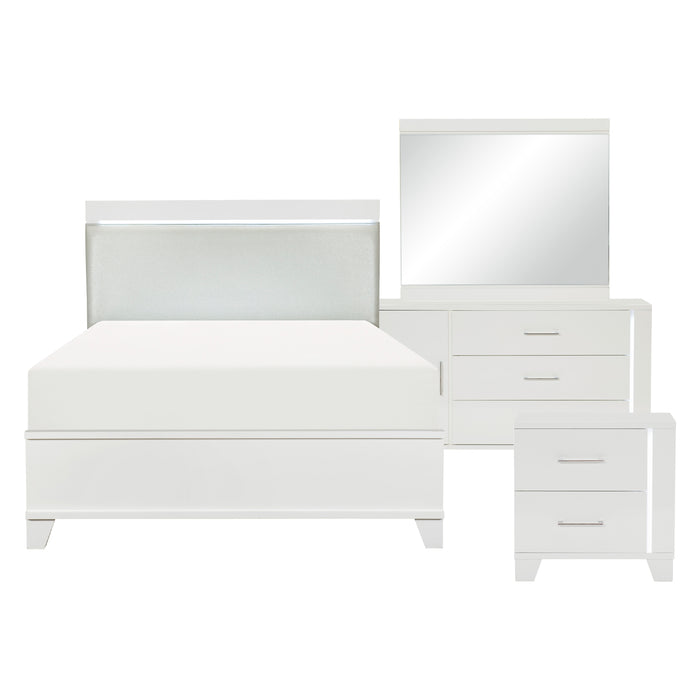 Kerren 4pc Set (QB+NS+DR+MR) in White - 1678W-1*4