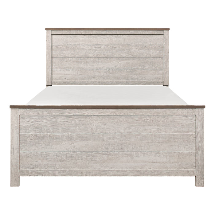 Nashville Queen Bed in Brown/White - 1903-1