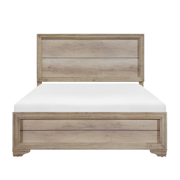 Lonan Queen Bed in Natural - 1955-1