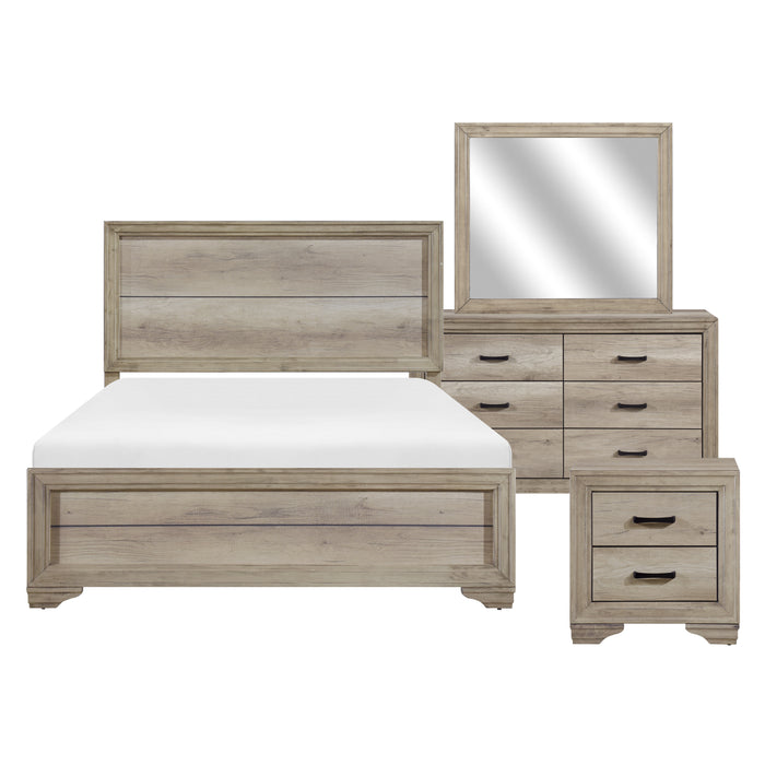 Lonan 4PC SET: 1QB,1NS,1DR,1MR in Natural - 1955-1*4