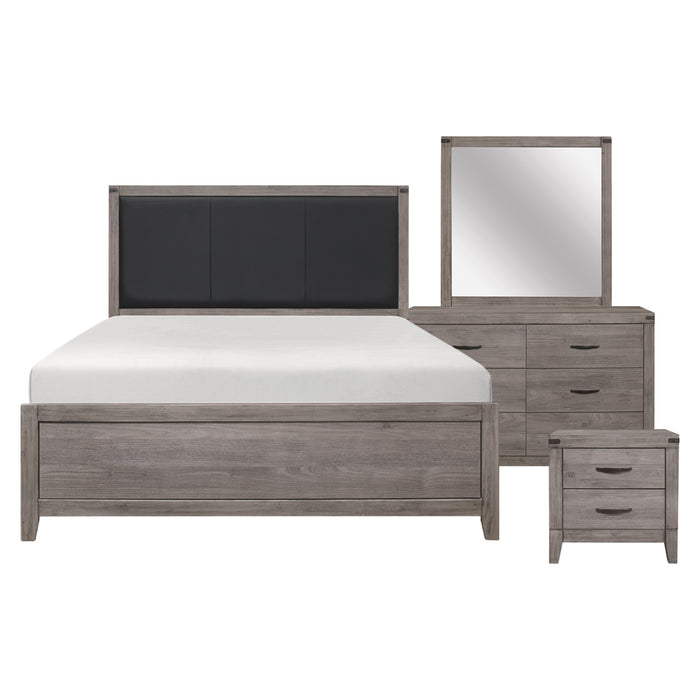 Woodrow 4PC SET: 1QB,1NS,1DR,1MR in Gray - 2042-1*4