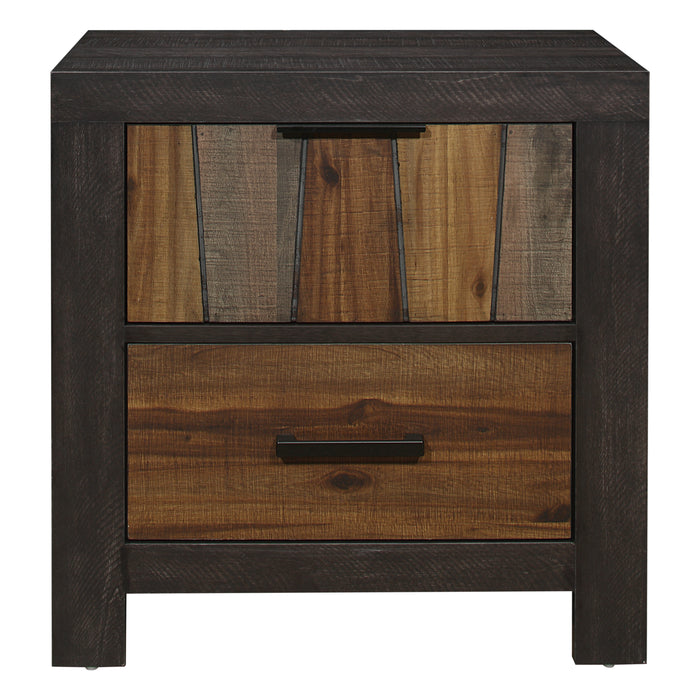 Cooper Nightstand in Gray/Multi/Brown - 2059-4