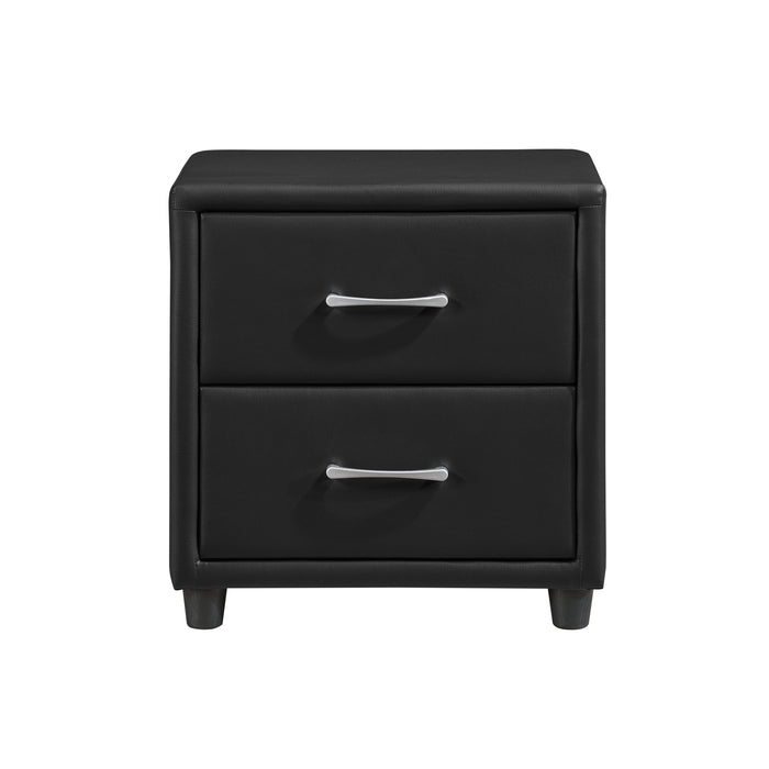 Lorenzi Nightstand in Black - 2220-4