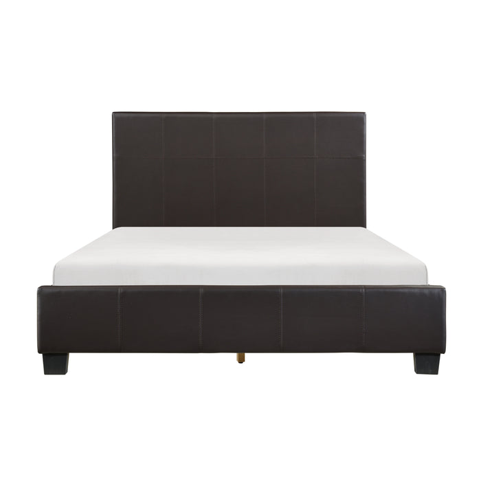 Lorenzi Full Platform Bed in Brown - 2220FDBR-1