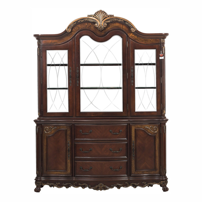 Deryn Park (2)Buffet & Hutch in Metallic Accent - Traditional/Cherry - 2243-50*