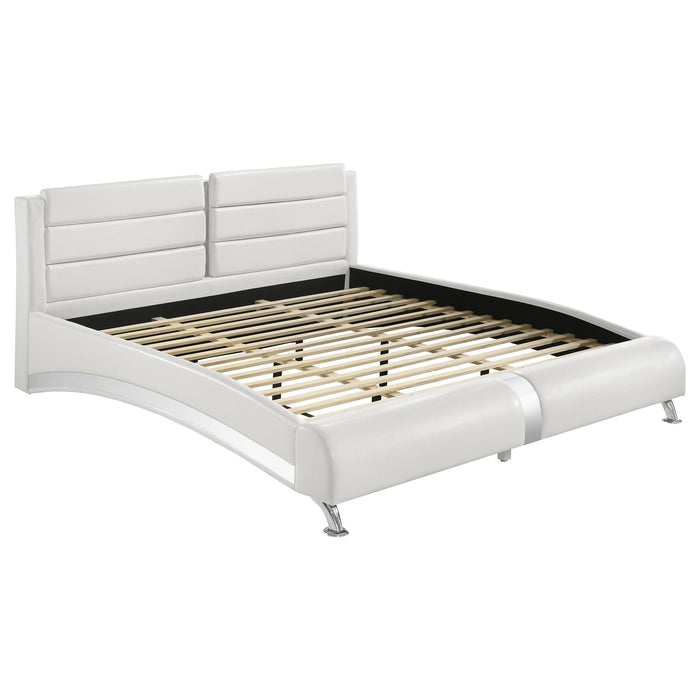 Jeremaine Eastern King Upholstered Bed White