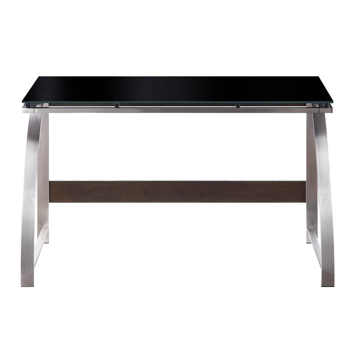 Tioga Writing Desk in Brown/Gold/Silver/Champagne - 3533-15