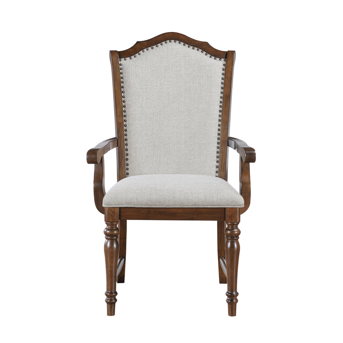 Rexford Arm Chair in Cherry/Gray - 5615A