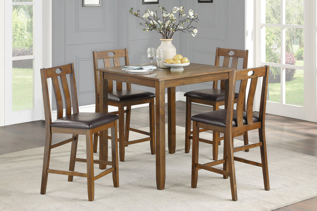 Weston 5-Piece Pack Counter Height Set in Brown - 5746-36
