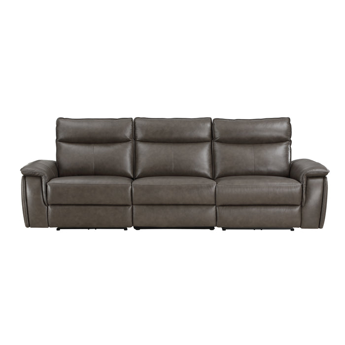 Maroni (3)Power Double Reclining Sofa with Power Headrests in Brown - 8259RFDB-3PWH*