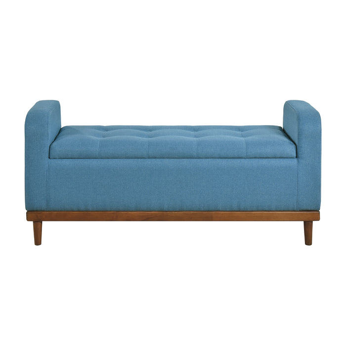 Brigitte Lift Top Storage Bench in Blue - 4590BU