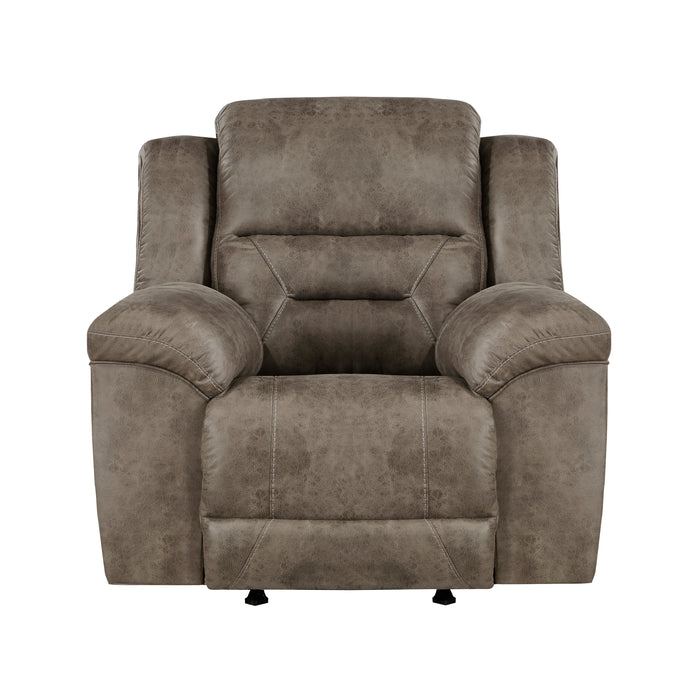 Hazen Rocker Reclining Chair in Brown - 8538BR-1