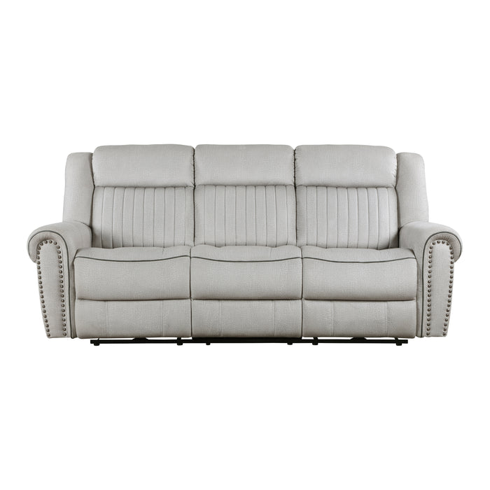 Brennen Power Double Reclining Sofa in Gray - 9204MT-3PW