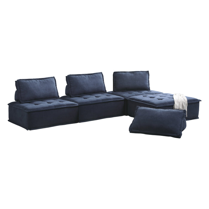 Ulrich 4-Piece Modular Sectional in Blue - 9545BU*4