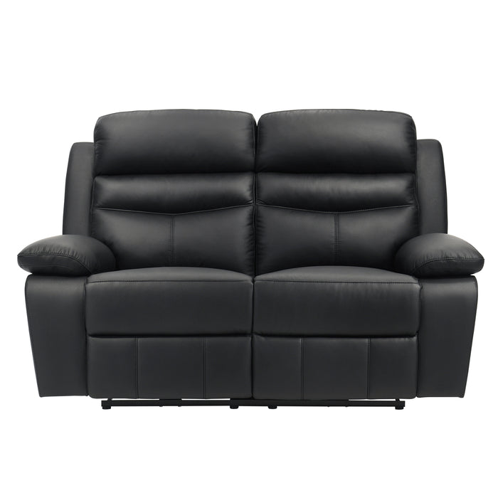Hancock Power Double Reclining Loveseat in Black - 9628BLK-2PW