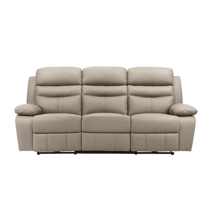 Hancock Power Double Reclining Sofa in Beige - 9628LTE-3PW