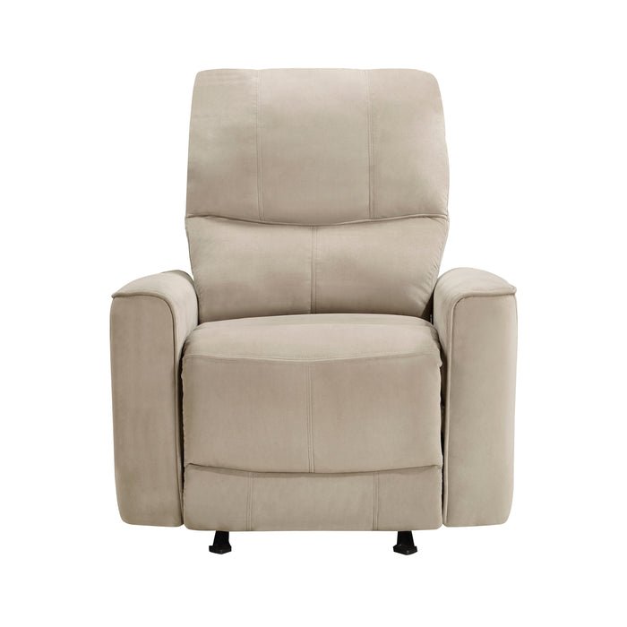 Artem Power Rocker Reclining Chair in Brown - 9645BR-1PW