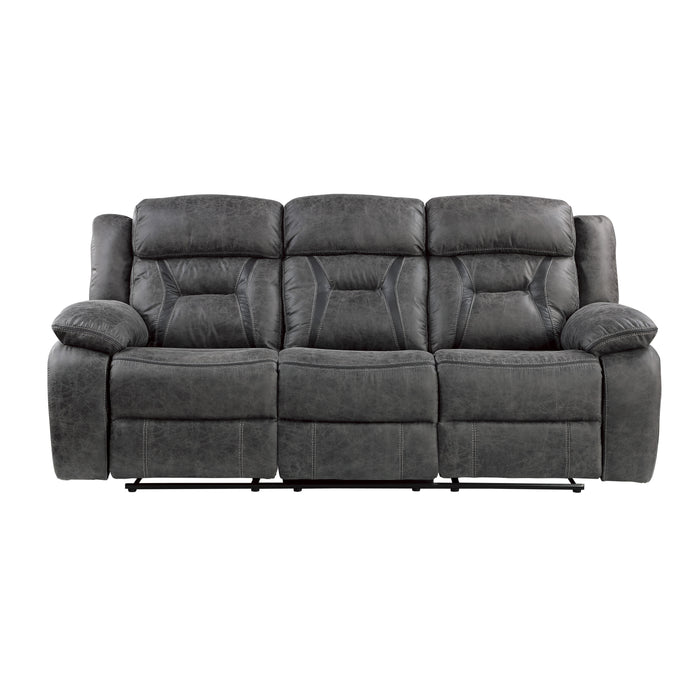 Madrona Hill Double Reclining Sofa in Gray - 9989GY-3