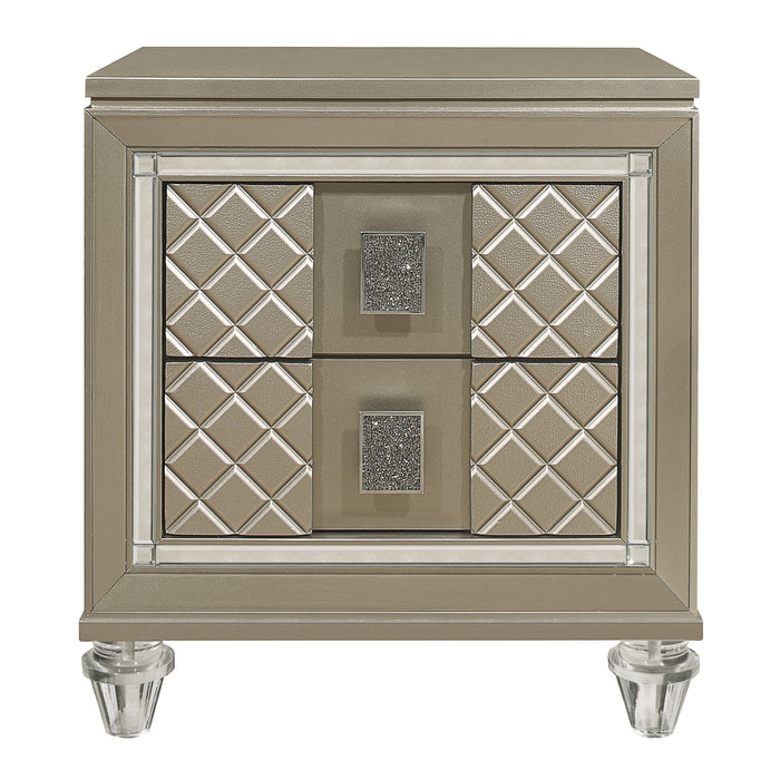 Loudon Nightstand in Gold/Silver/Champagne - B1515-4