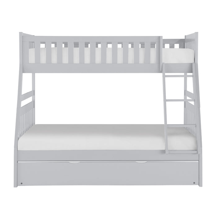 Orion (4) Twin/Full Bunk Bed with Twin Trundle in Gray - B2063TF-1*R