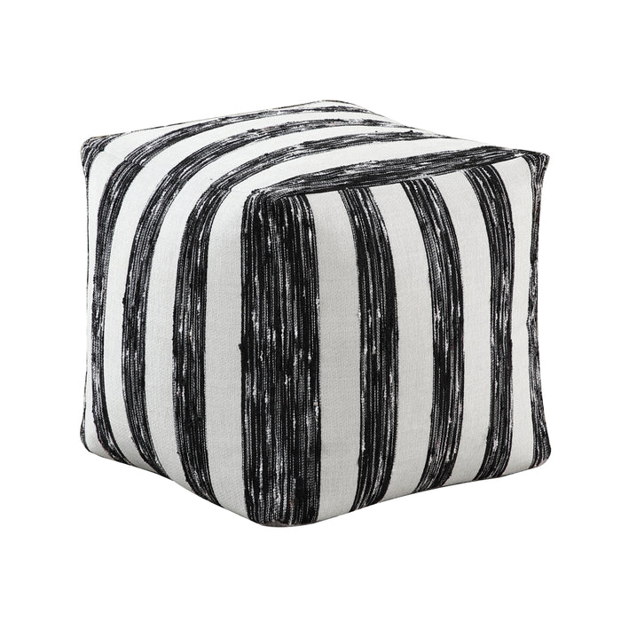 Avril Pouf in Black/White - P31015