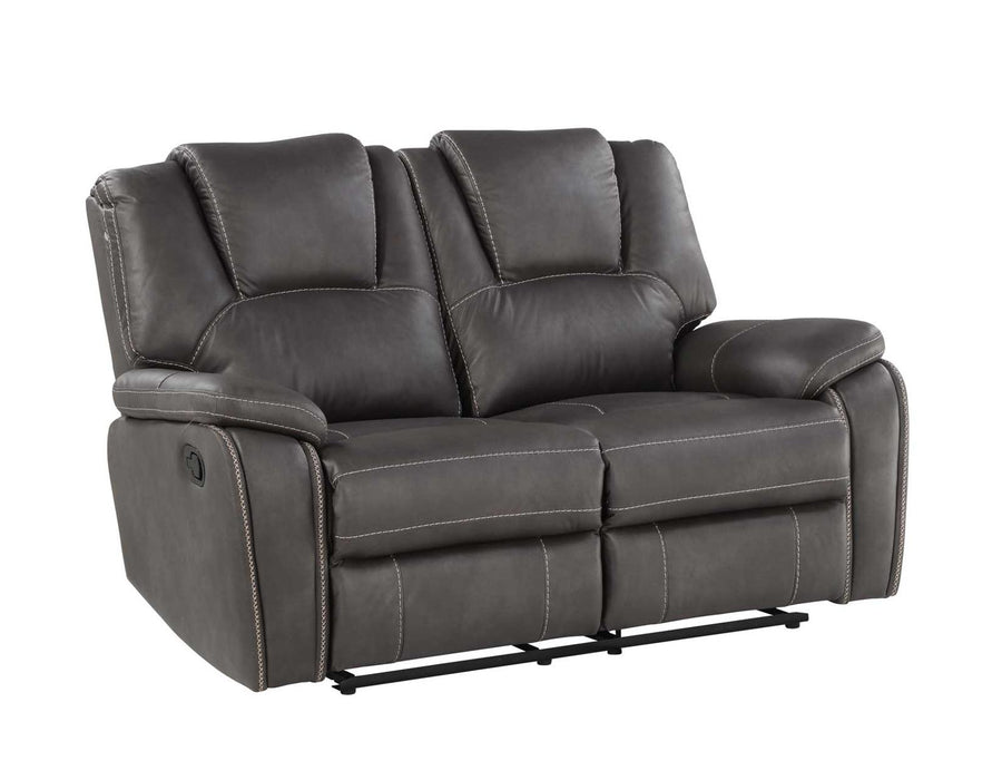 Steve Silver Katrine Manual Reclining Loveseat in Charcoal