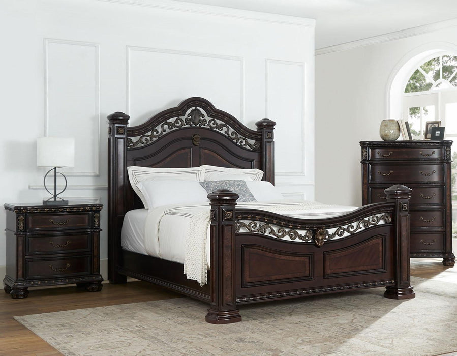 Steve Silver Monte Carlo Queen Poster Bed in Cocoa