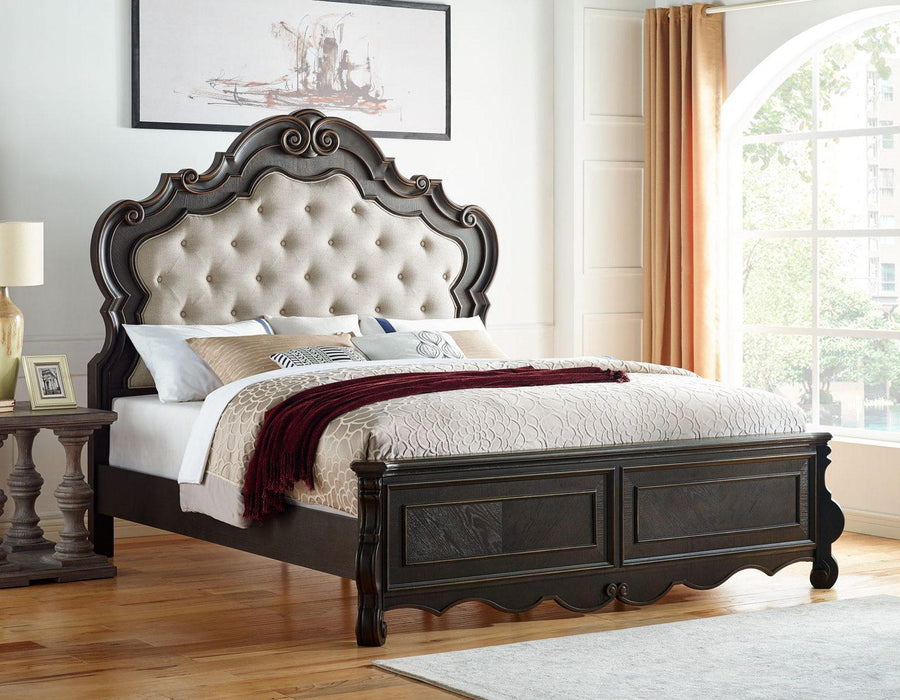 Steve Silver Rhapsody King Panel Bed in Molasses