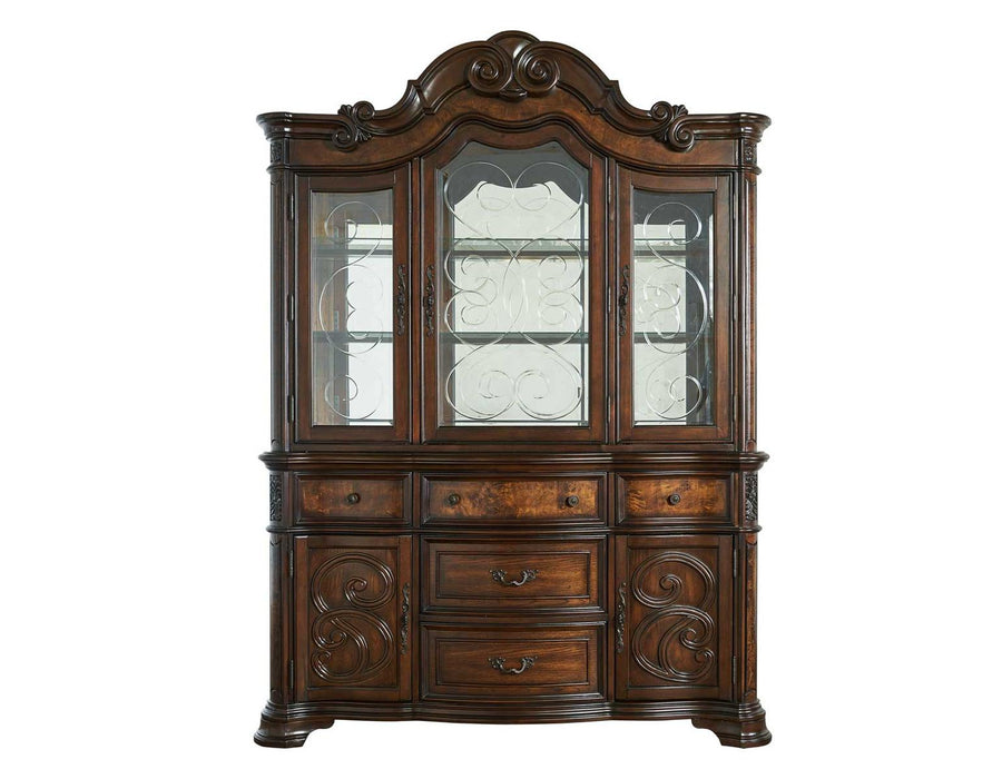 Steve Silver Royale Buffet w/ Hutch in Brown Pecan