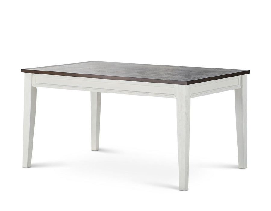 Steve Silver Caylie Dining Table in Two-tone Ivory and Driftwood