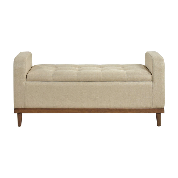 Brigitte Lift Top Storage Bench in Brown - 4590BR