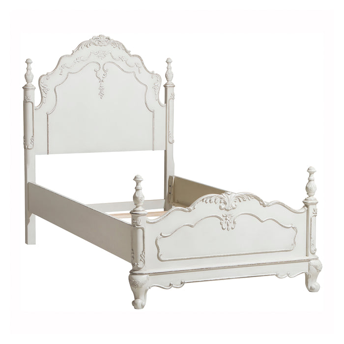 Cinderella Twin Bed in Gray/White - 1386TNW-1