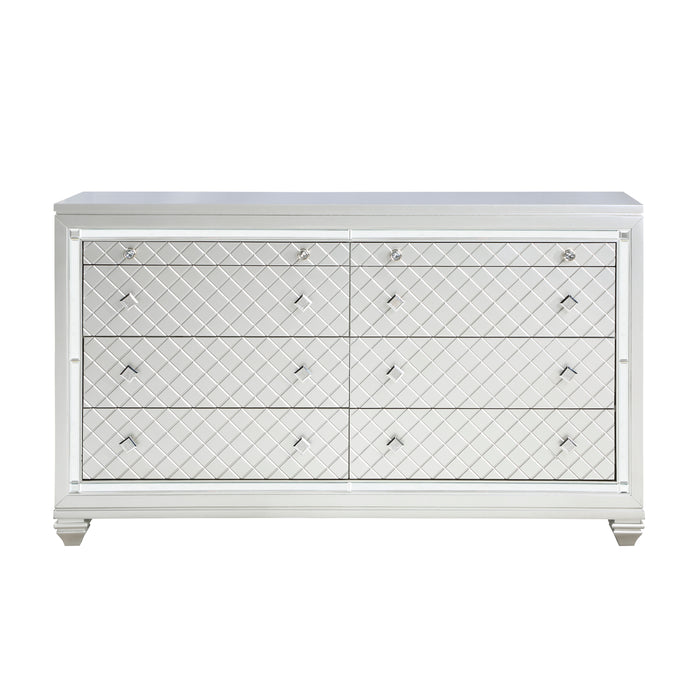 Leesa Dresser in Gray/Metallic/Silver - 1430-5