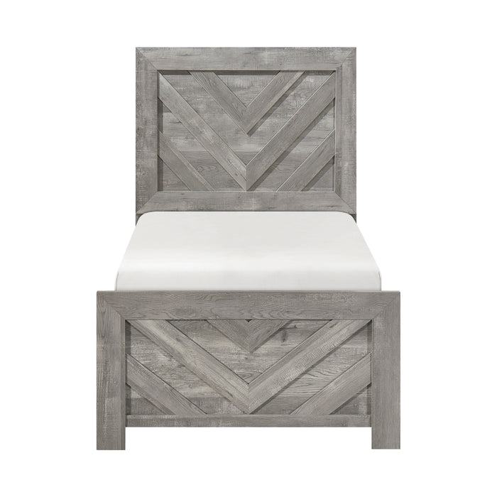 Corbin Twin Bed in Gray - 1534NPGYT-1