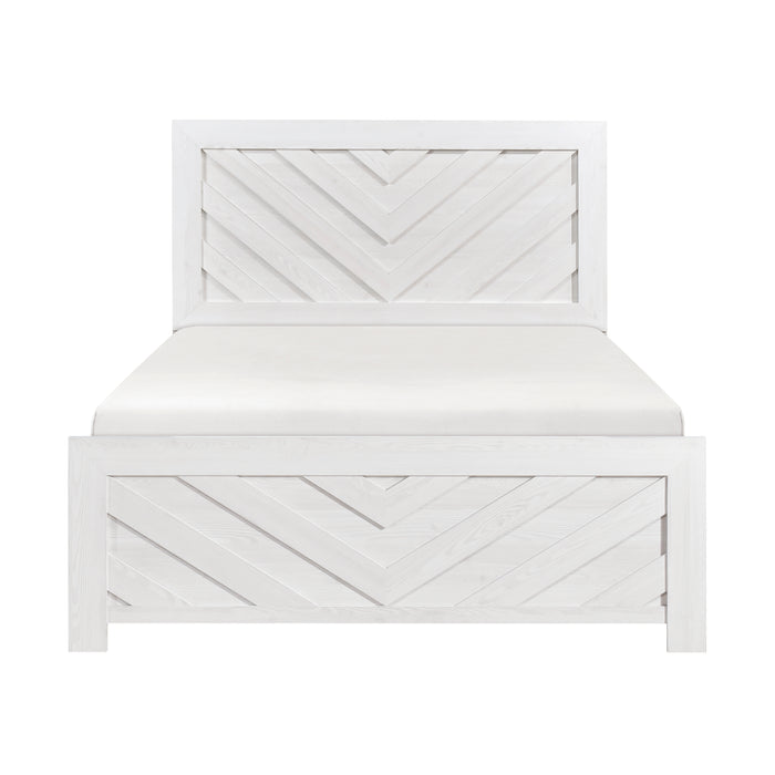 Corbin Queen Bed in White - 1534NPWH-1