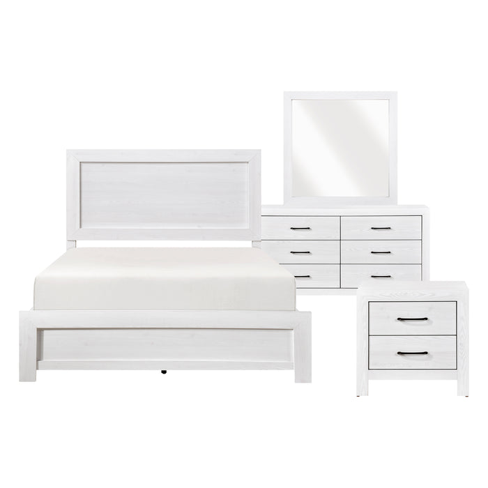 Corbin 4pc Set (QB+NS+DR+MR) in White - 1534WH-1*4