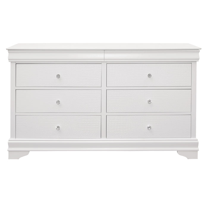 Lana Collection Dresser in White - 1556W-5