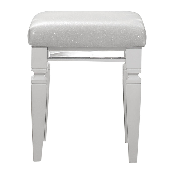 Tamsin Vanity Stool in Transparent/White - 1616W-14