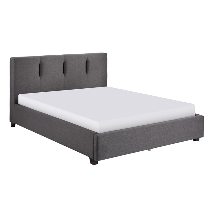 Aitana Eastern King Platform Bed in Gray - 1632GHK-1EK