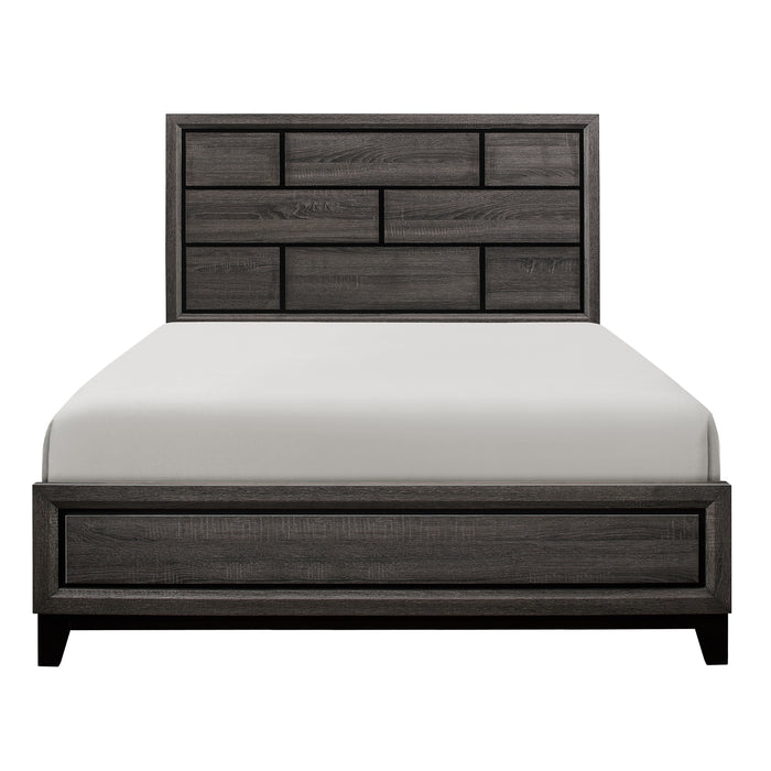 Davi Eastern King Bed in Gray - 1645K-1EK