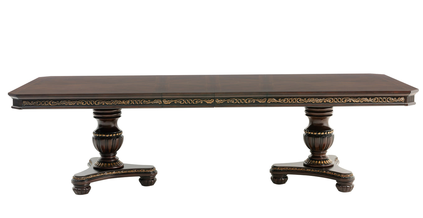 Russian Hill Double Pedestal Dining Table in Cherry - 1808-112*