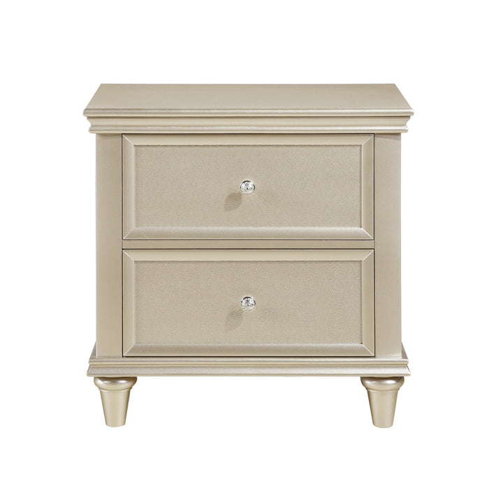 Celandine Nightstand in Gold/Silver/Champagne - 1928-4