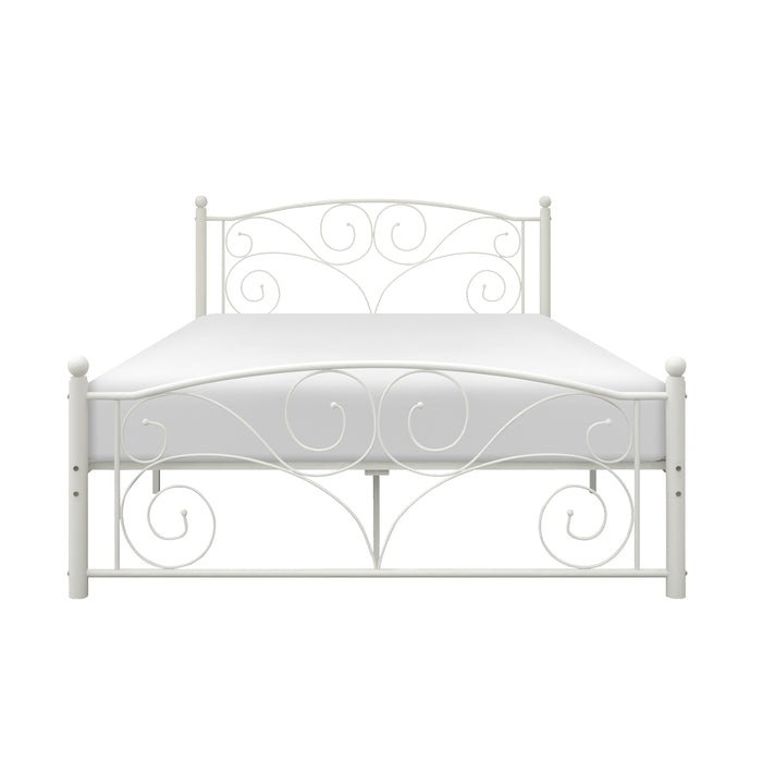 Pallina Full Platform Bed in White - 2021FW-1